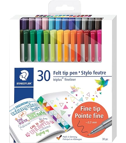 Amazon.com : Staedtler Triplus Fineliner Porous Point Marker Pens